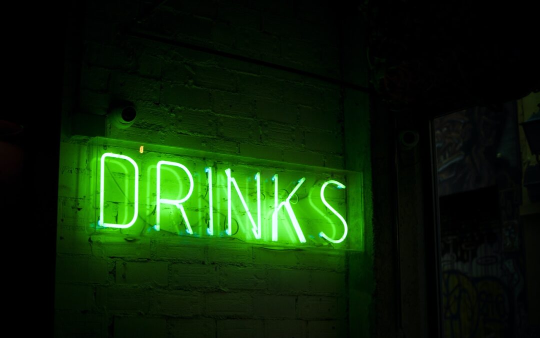 alcholic drinks sign